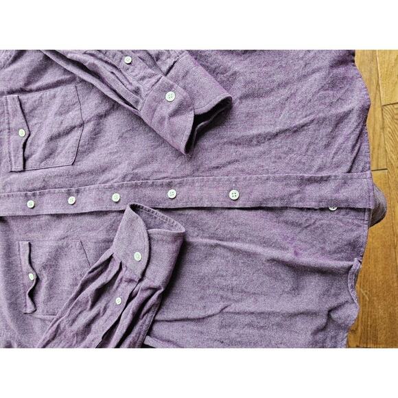 Ledbury Chambrey Fine Shirtmaker Men's Button Down Shirt Purple Size Medium - Picture 7 of 8